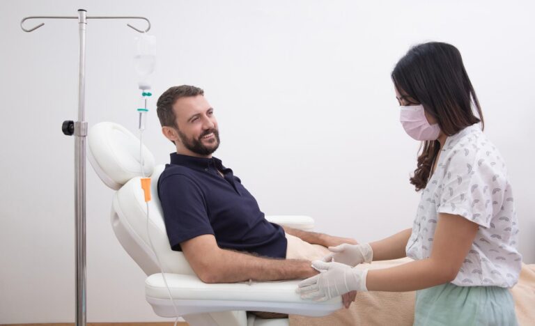 Man Receiving IV Sedation Dentistry in Nashville, TN